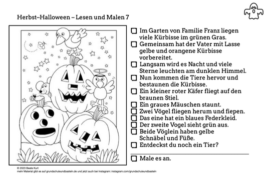 Herbst: Lesen und Malen 7