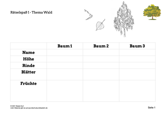 Herbst: Rätselspaß 1