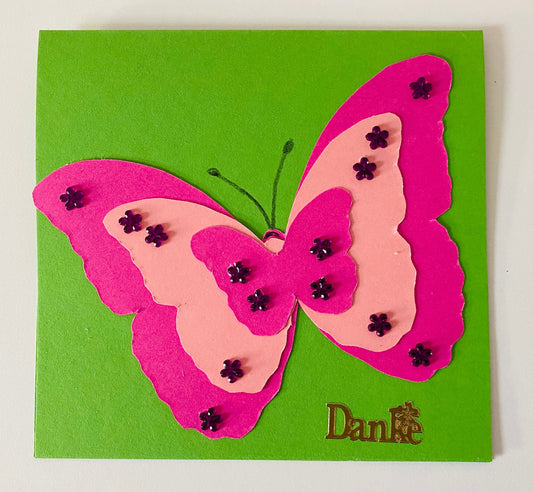 Zum Muttertag: Eine Glückwunschkarte - Schmetterling