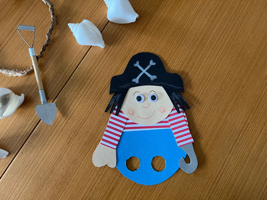Piraten: Fingerpuppe Pirat basteln
