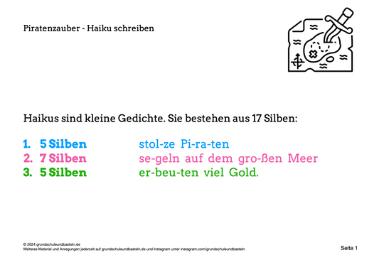 Piraten: Ein Haiku schreiben