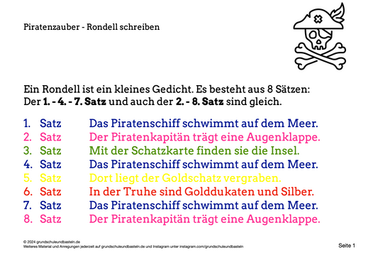 Seeräuber und Piraten: Freies Schreiben – Rondell