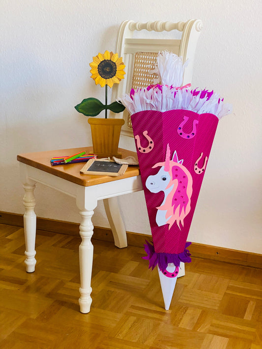 Bastelprojekt Schultüte: Einhorn – Schultüte