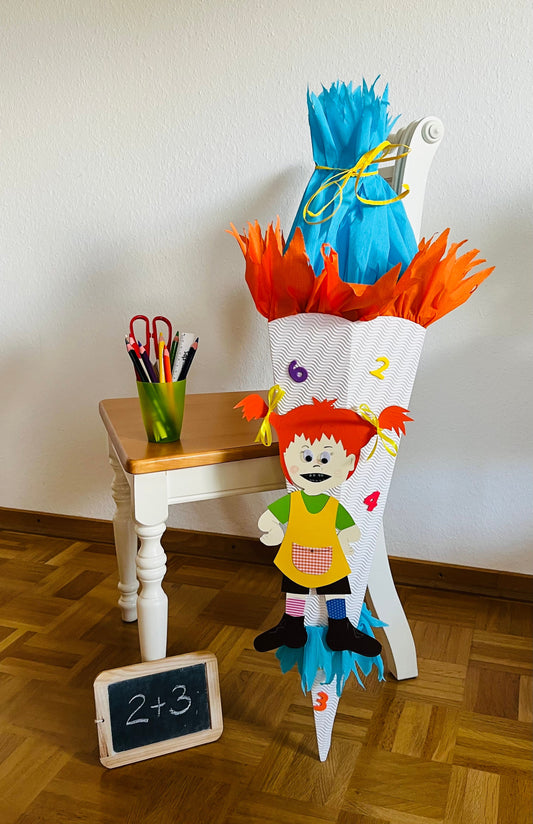 Bastelprojekt Schultüte: Pippi Langstrumpf – Schultüte