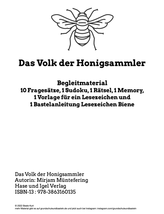 Eine Klassenlektüre lesen: Das Volk der Honigsammler
