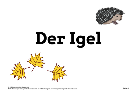 Der Igel - selbstständiges Lernen