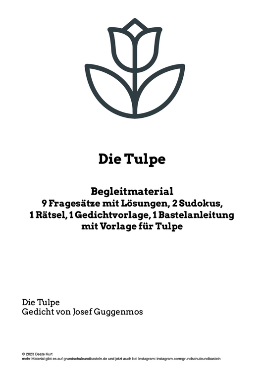 Das Gedicht: Die Tulpe entdecken und lernen