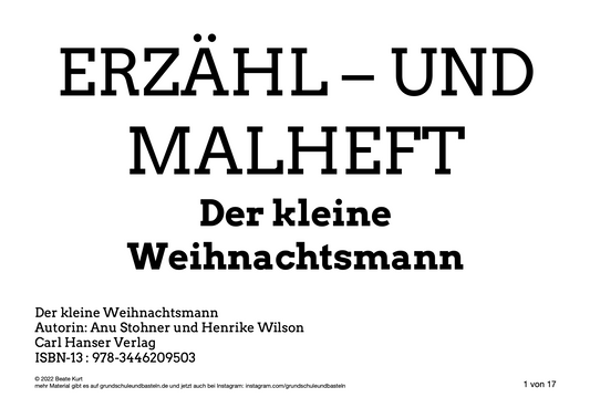 Das Nacherzählen üben: Der kleine Weihnachtsmann