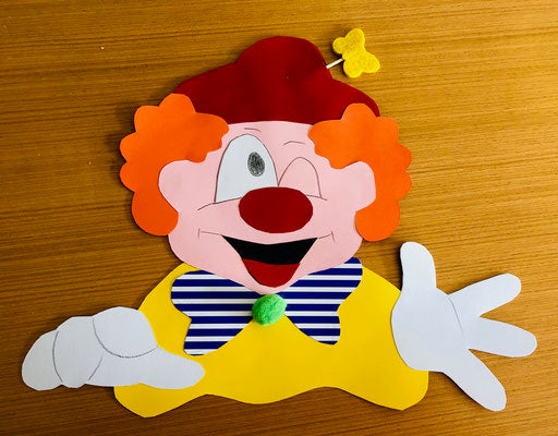 Im Fasching: Clown Fridolin basteln