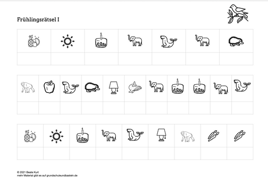 Im Frühling: Rätselspaß 1