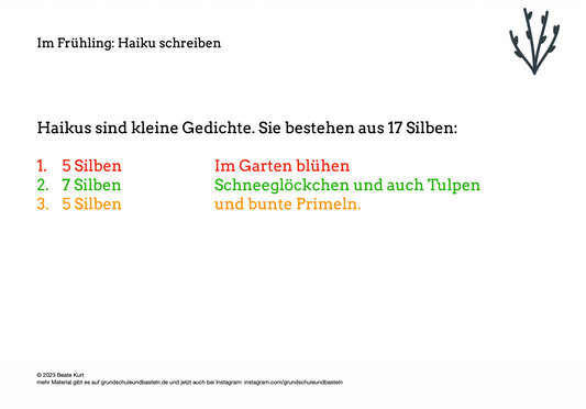 Im Frühling: Ein Frühlingshaiku schreiben