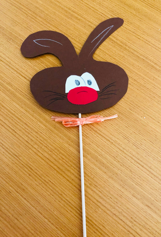 Im Frühling: Hase am Stiel