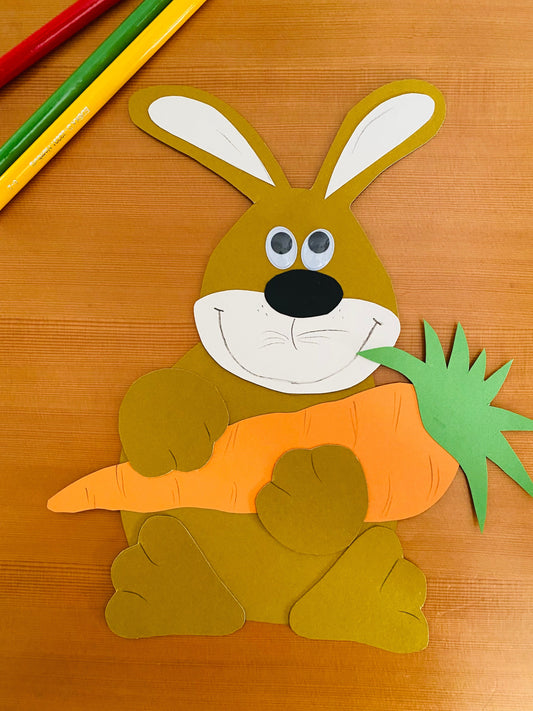 Im Frühling: Hase Schnuffel - ein Fensterbild