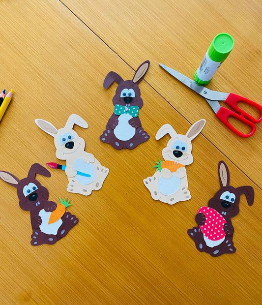 Im Frühling: Kleine Osterhasen basteln