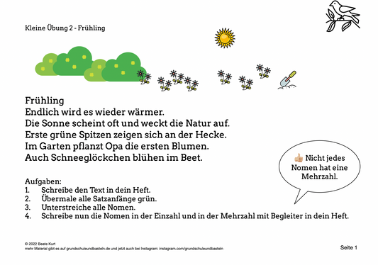 Im Frühling: Kleine Übung 2