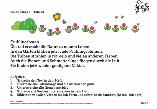 Im Frühling: Kleine Übung 4