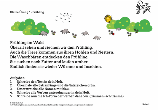 Im Frühling: Kleine Übung 6