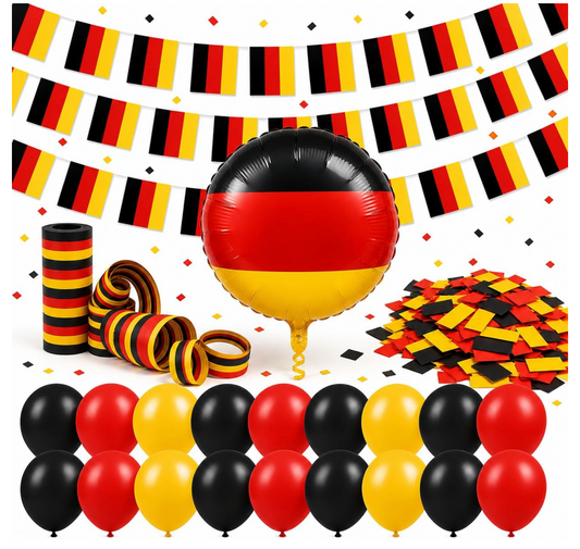 Vorfreude auf die Fußball-WM: Großes Deko-Set an Fan-Artikeln