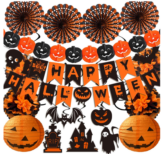 Halloween: Tipp-Dekoration Gruselige Girlande