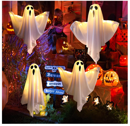 Halloween: Tipp-Dekoration Hängende Geisterlichter