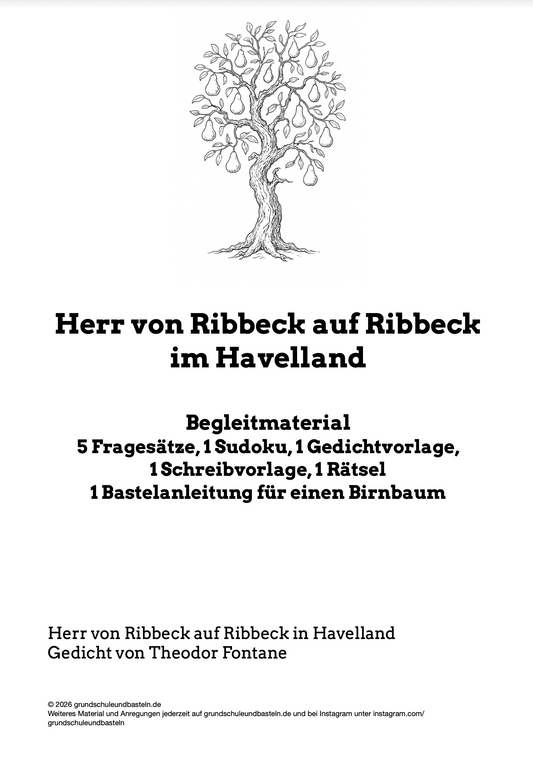 Gedicht: Herr von Ribbeck auf Ribbeck im Havelland