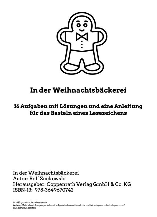 Gemeinsam Lesen im Advent: Begleitmaterial – In der Weihnachtsbäckerei