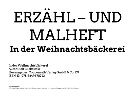 Erzählen und Malen zum Lied: In der Weihnachtsbäckerei