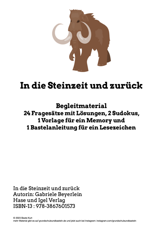 Mein Buchtipp: In die Steinzeit und zurück mit Begleitmaterial