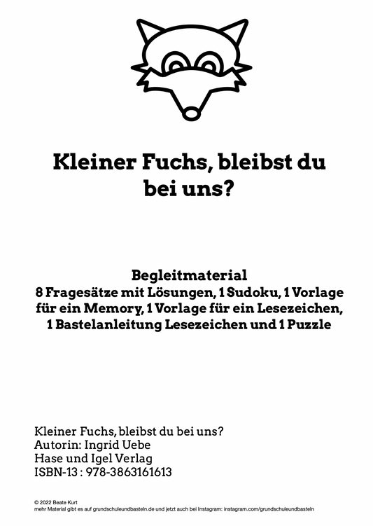 Begleitmaterial: Kleiner Fuchs bleibst du bei uns