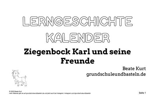 Mit einer Lerngeschichte den Kalender festigen