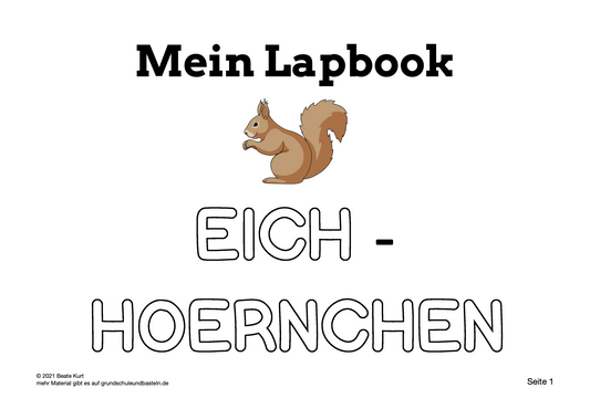 Selbstständiges Arbeiten: Lapbook - Das Eichhörnchen