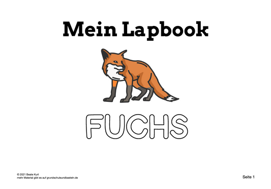 Der Fuchs - ein Lapbook gestalten