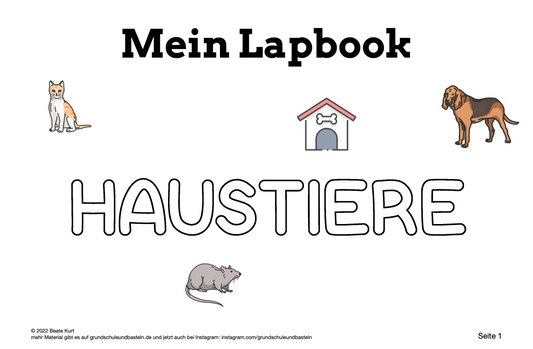 Freies Arbeiten – ein Lapbook Haustiere gestalten