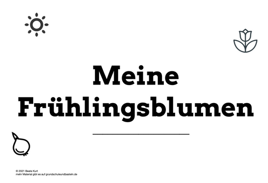 Ein Lernheft: Frühlingsblumen