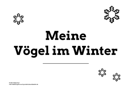 Lernheft: Meine Vögel im Winter