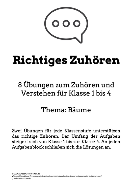 Richtiges Zuhören – Herbst: Bäume