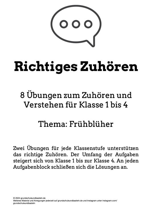 Richtiges Zuhören zum Thema Frühblüher