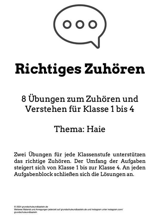 Richtiges Zuhören üben: Haie