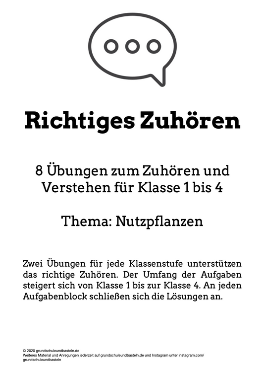 Richtiges Zuhören: Nutzpflanzen