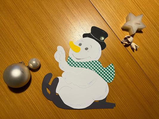 Winter: Schneemann Schlittenfahrt