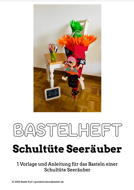 Bastelprojekt Schultüte: Ein Bastelheft Seeräuber