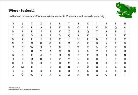 Auf der Wiese: Ein Suchsel bearbeiten 1