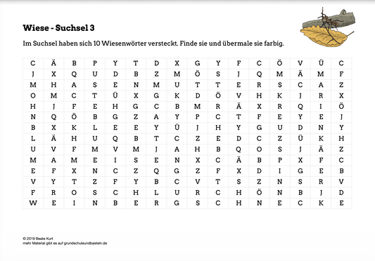 Auf der Wiese: Ein Suchsel bearbeiten 3