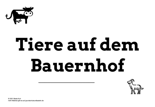 Mit Lernheften selbstständig lernen: Bauernhoftiere