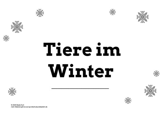 Tiere im Winter - ein Lernheft