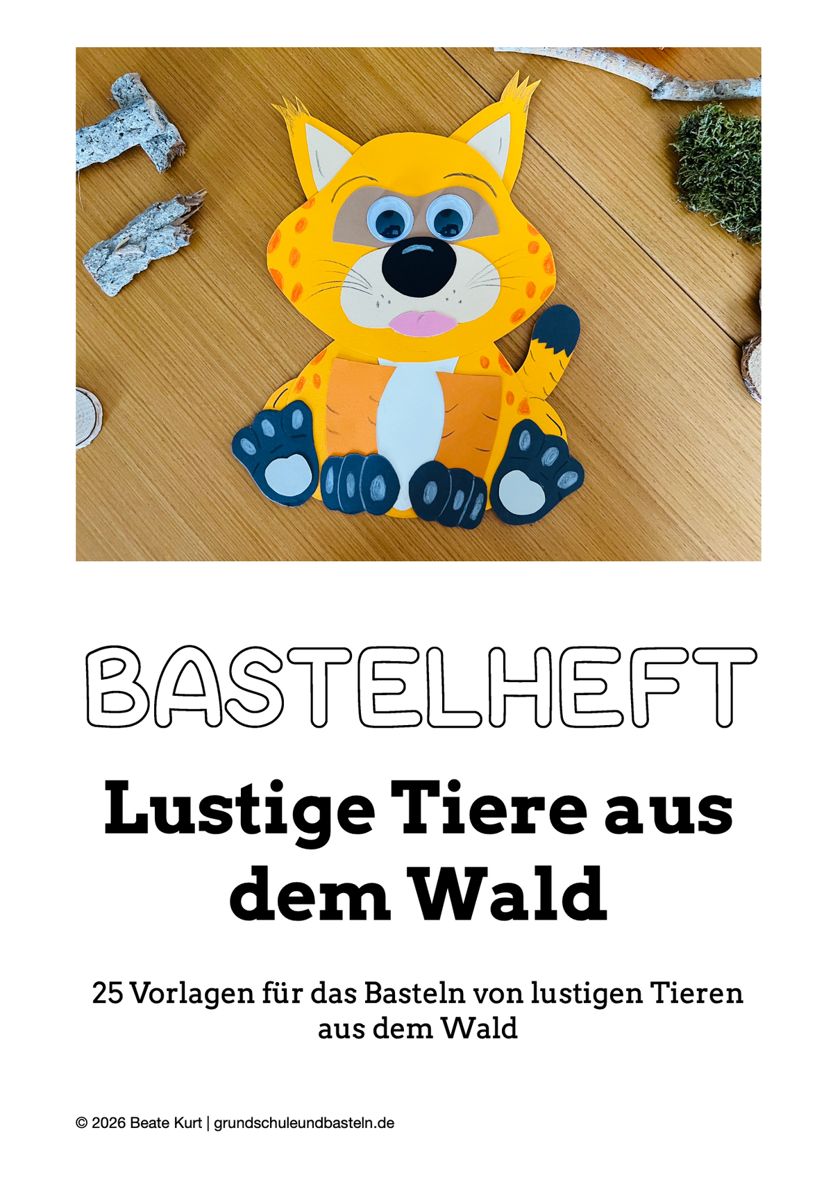 Bastelheft: Lustige Tiere aus dem Wald