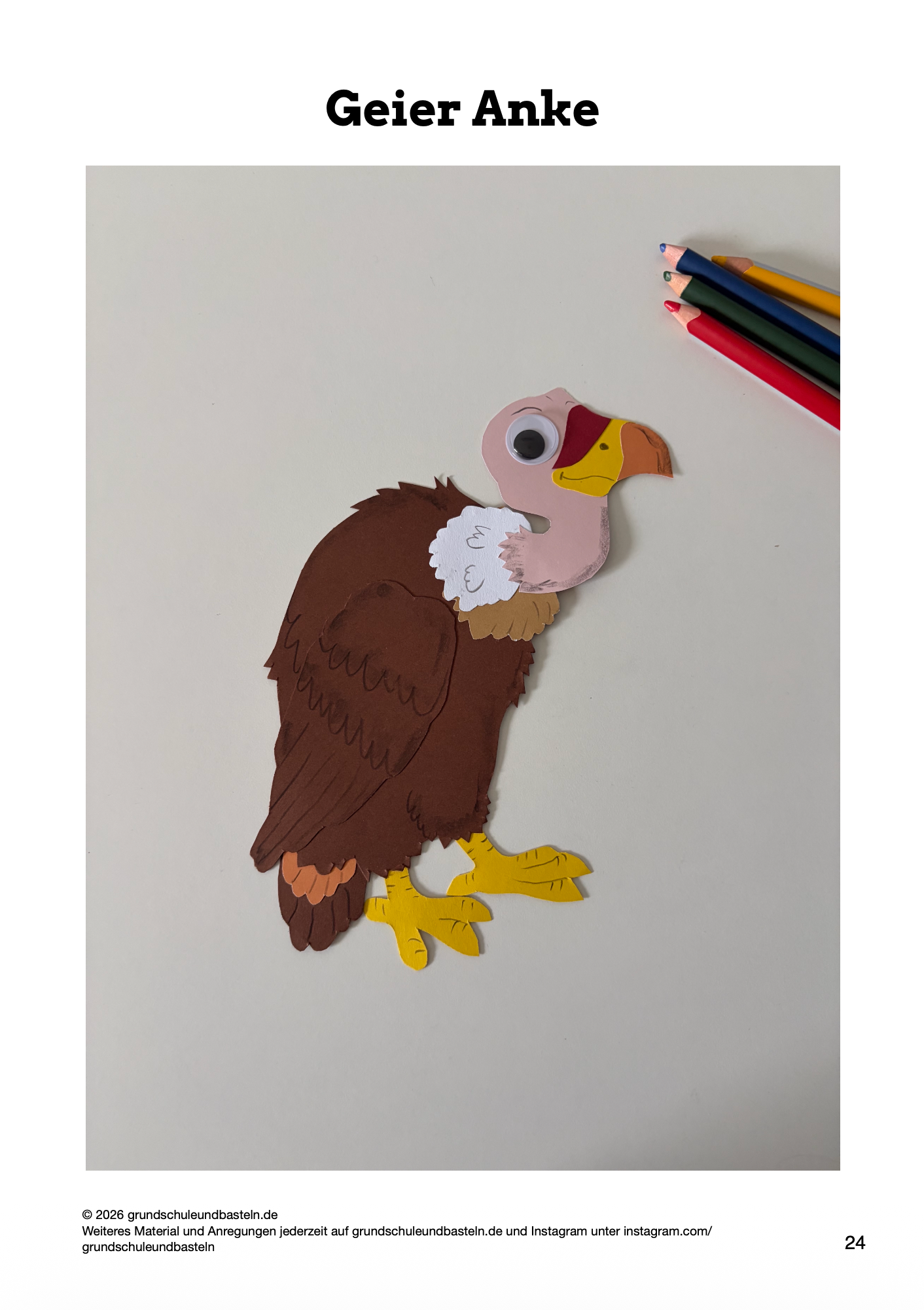 Bastelheft: Vögel