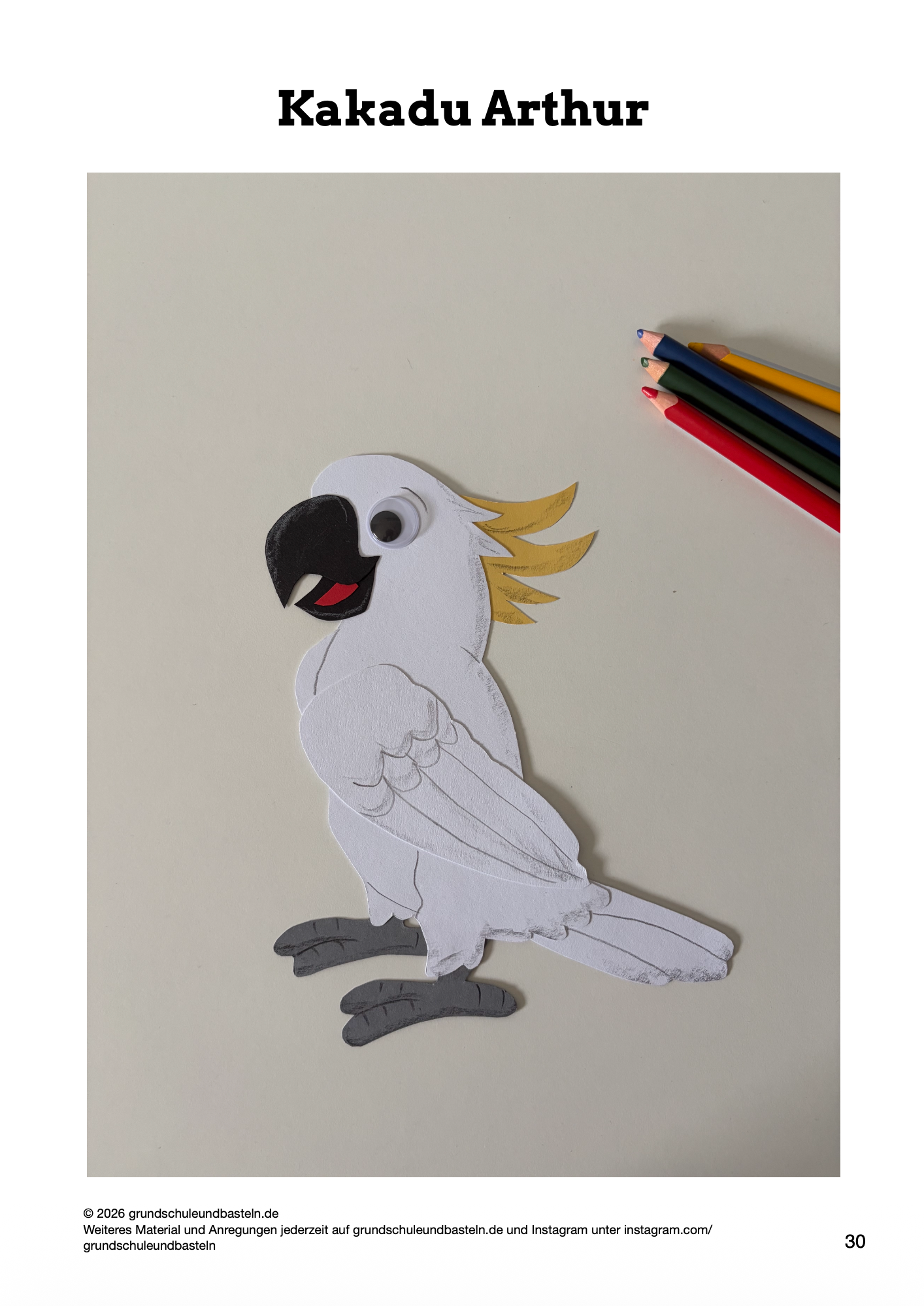 Bastelheft: Vögel