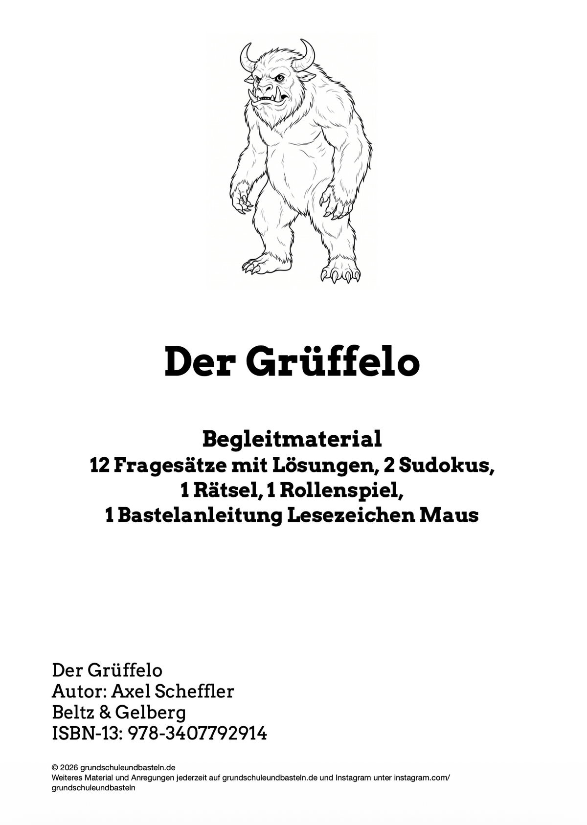 Begleitmaterial: Der Grüffelo