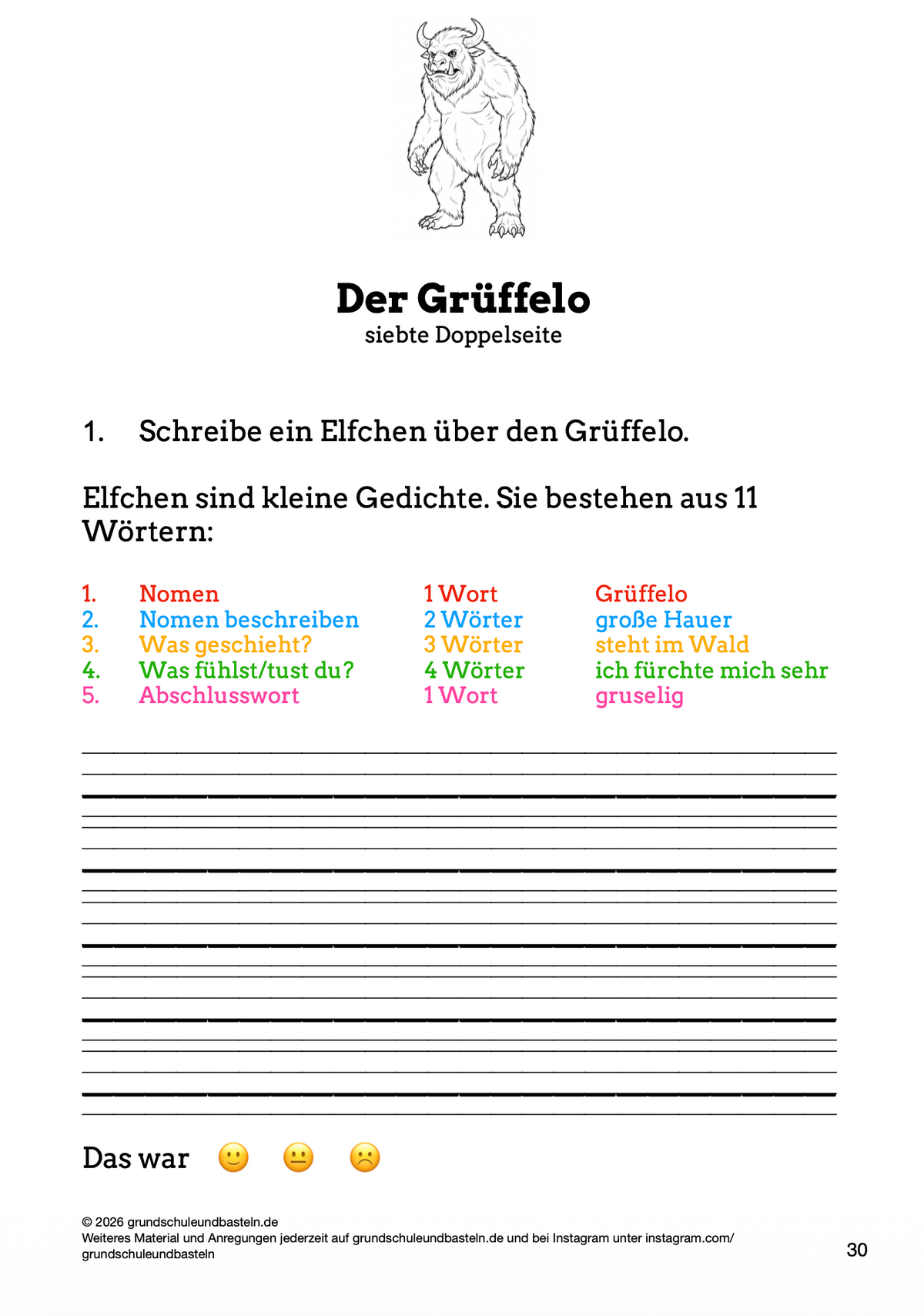 Begleitmaterial: Der Grüffelo